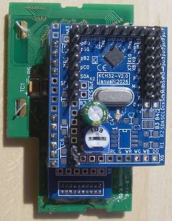 KCH32-V2.0 Mikrocontroller-Modul auf Leiterplatte