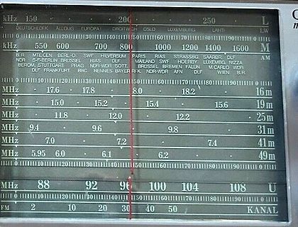 Skala eines Radioempfangssenders