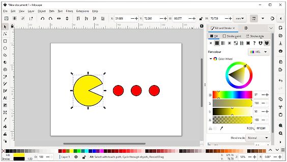 Pac-Man Grafik in Inkscape