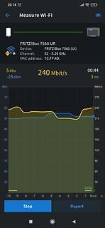 Screenshot einer WLAN-Messanwendung