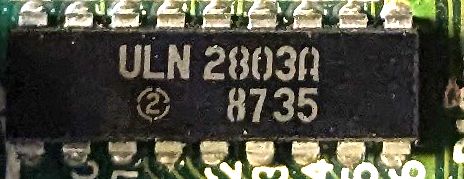 Nahaufnahme eines ULN2803A integrierten Schaltkreises