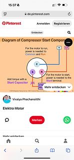 Diagramm der Kompressor-Startkomponenten