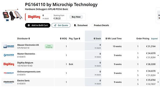 Preisvergleich für Microchip PG164110 Debugger