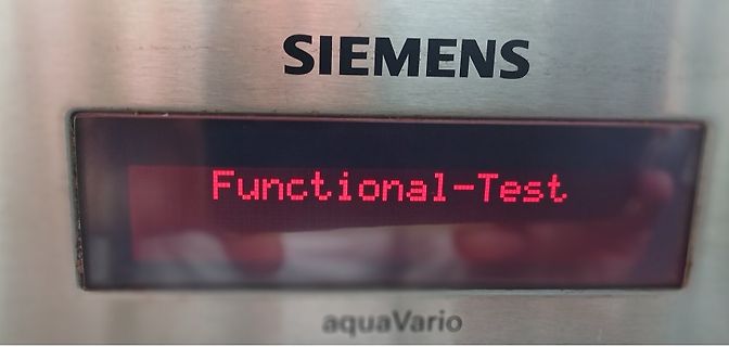 Display eines Siemens aquaVario Geräts