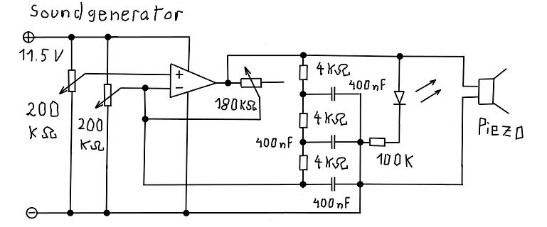 Schaltplan eines Soundgenerators