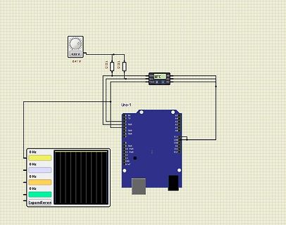 Simulation eines Arduino Uno mit Sensor und Display