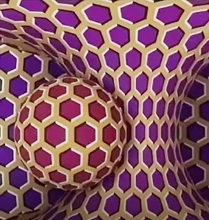 Optische Täuschung mit hexagonalem Muster