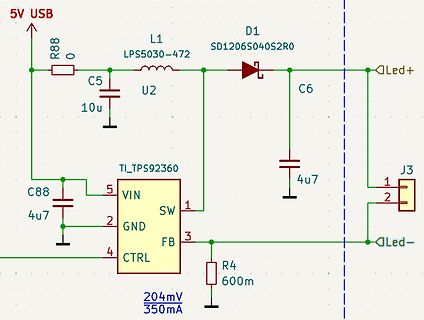 Schaltplan eines LED-Treibers