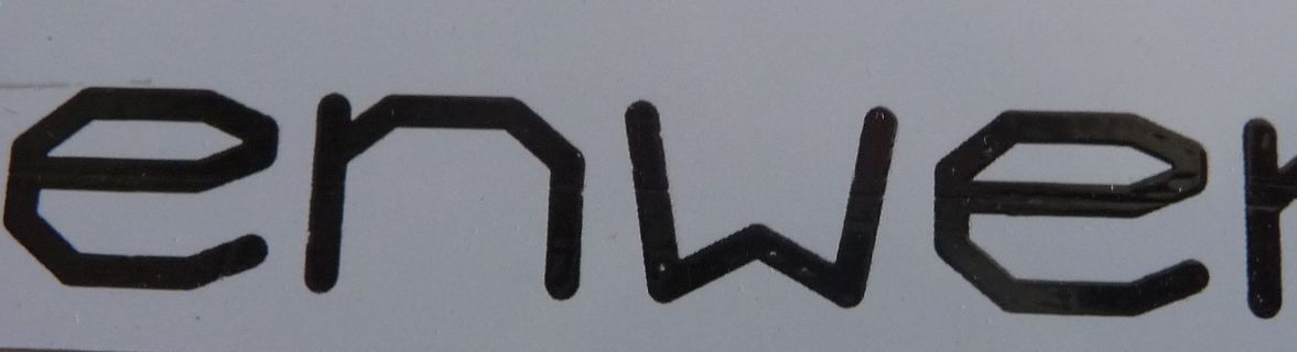 Teil eines Logos oder Schriftzugs