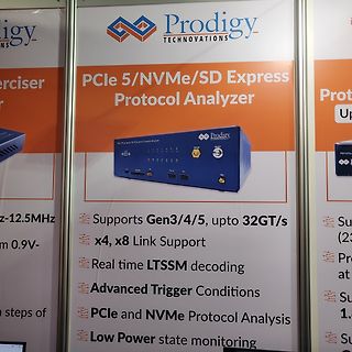 Werbeplakat für einen PCIe 5/NVMe/SD Express Protocol Analyzer