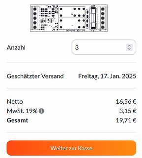 Warenkorb eines Online-Shops
