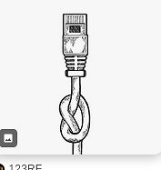Illustration eines verknoteten USB-Kabels