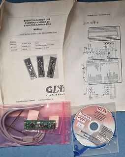 Handbuch, Schaltplan, CD und Leiterplatte eines GLYN-Trägersystems
