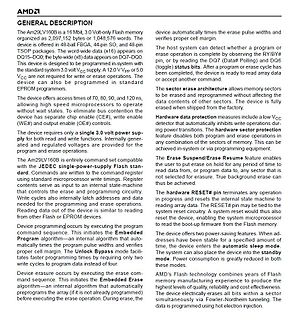 Textauszug aus einem AMD Datenblatt