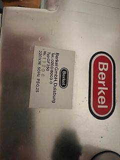 Typenschild eines Berkel-Geräts