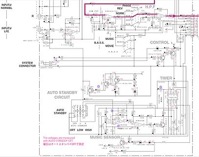 Schaltplan einer Audio-Elektronik mit Auto Standby