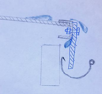 Handgezeichnete Skizze einer mechanischen Verbindung