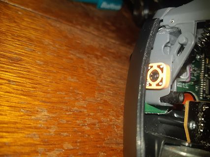 Nahaufnahme eines geöffneten elektronischen Geräts
