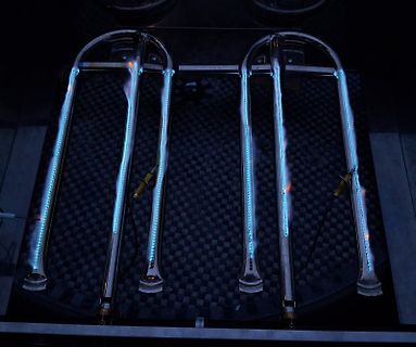 Gasbrenner mit blauen Flammen