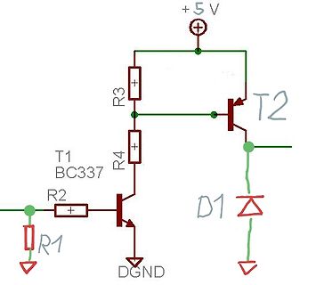 Schaltplan einer Transistor-Schaltung