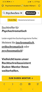 Screenshot einer Duden-Wörterbuch Suche