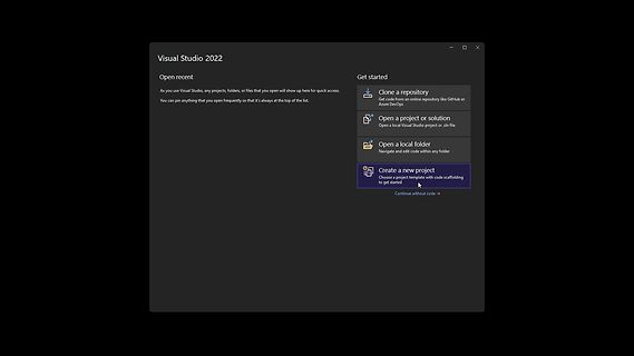 Screenshot der Visual Studio Entwicklungsumgebung