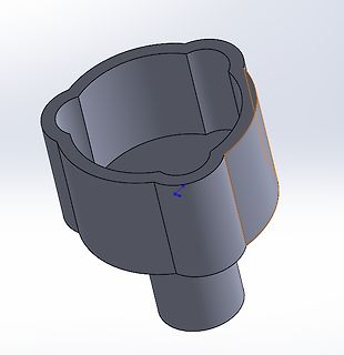 3D-CAD-Modell eines Gehäuseteils