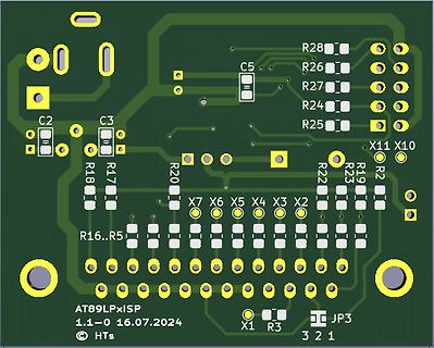 PCB-Layout einer AT89LPxISP Platine