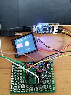Elektronik-Aufbau mit Display und Lochrasterplatine