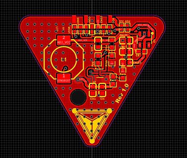 PCB-Layout einer dreieckigen Leiterplatte