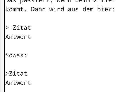 Textbeispiel zur Zitatfunktion in einem Forum