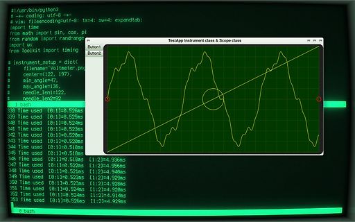 Python-Skript mit Zeitmessung und Wellenform-Plot