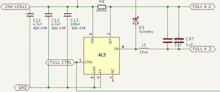 Schaltplan eines Schaltreglers mit AL3 IC