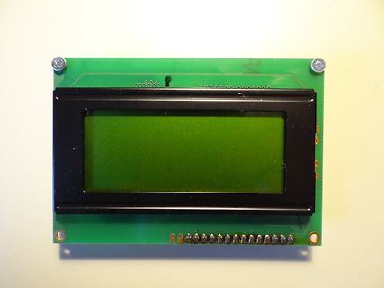 LCD-Display auf grüner Leiterplatte