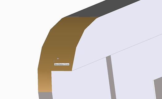CAD-Ansicht einer Abrundung