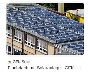 Flachdach mit Solaranlage