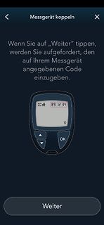 App-Screenshot zur Kopplung eines Messgeräts
