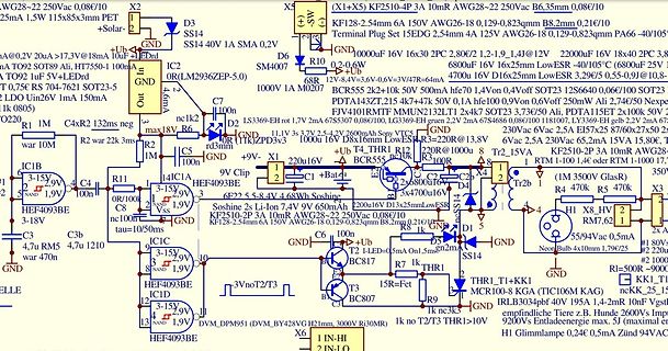 Komplexer elektronischer Schaltplan