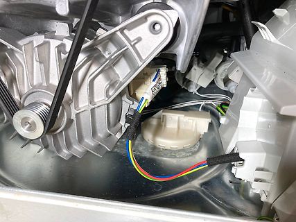 Innenansicht eines elektrischen Antriebs oder Motors