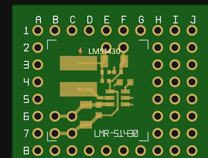 PCB-Layout eines LM51430 IC-Footprints