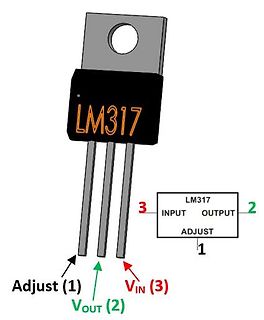 Pinbelegung LM317 Spannungsregler