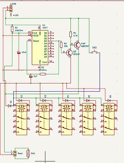 Schaltplan mit CD4017 und Relais
