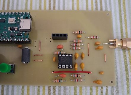 Leiterplatte mit MCP6022 und Bootsel-Modul