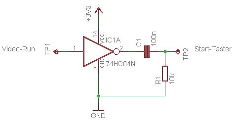 Schaltplan eines Inverters mit 74HC04N