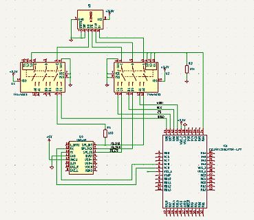 Schaltplan mit Mikrocontroller und Spannungsreglern