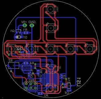 PCB-Layout einer Leiterplatte mit LEDs
