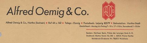 Firmenkopfzeile Alfred Oemig & Co.