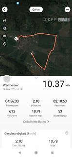 Aktivitätsübersicht einer Fitness-App