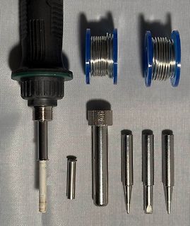 Lötkolben, Lötdraht und Ersatzspitzen