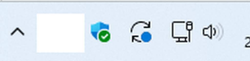 Teil einer Windows Taskleiste mit Systemsymbolen